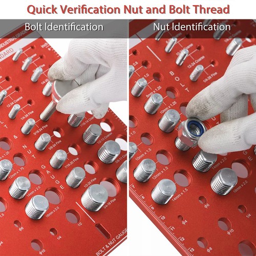 34x Standard and Metric Nut & Bolt Thread Checker Bolt and Nut Identifier Gauge - Picture 4 of 16