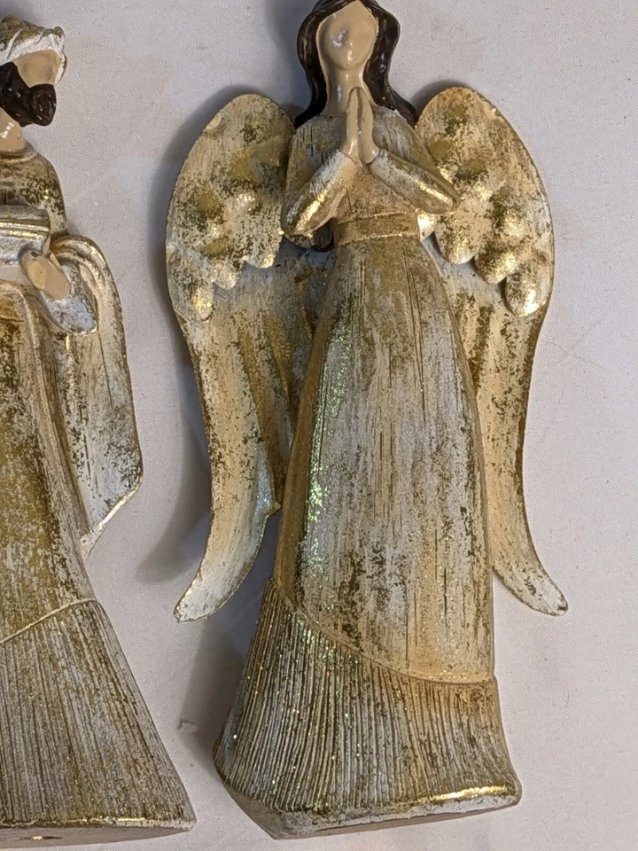 Belén grande vintage artesanal de 10 piezas madera dorado reliquia de Navidad ÚNICO EN SU CLASE Foto 4 de 4