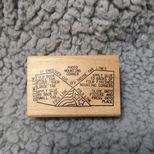 Vintage 1996 JD impressions woodmounted rubber stamp stars corner E405
