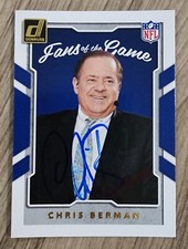 Chris Berman Signed 2017 Donruss Football Card #3 Auto ESPN Announcer Legend RAD