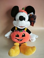 Original Disney 2022 Halloween Pumpkin Mickey Plush Toys Dolls