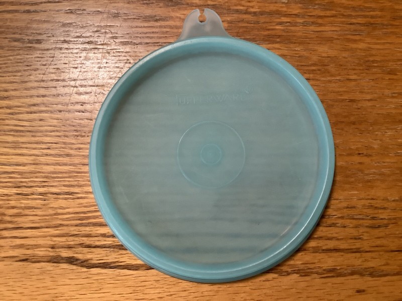 Vintage Tupperware Clear #215 Round “A” Tab Seal Lid  #215 USA-T