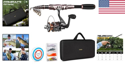 Carbon Fiber Telescopic Fishing Rod and Reel Combo - Sea Saltwater Freshwater... - Picture 2 of 9