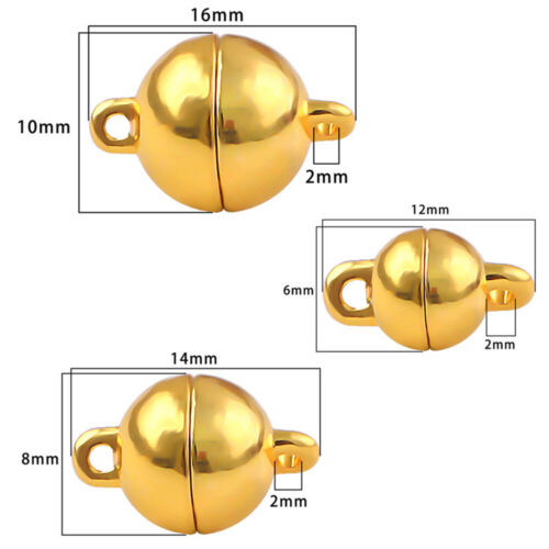 20pcs Round Strong Magnetic Clasps for Bracelet Necklace Jewelry Making findings - Picture 5 of 14