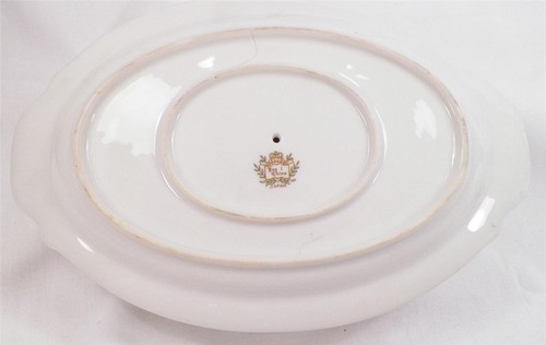Royal China Gravy Boat & Underplate Flowers Yellow Bands Japan RCJ1 Vintage - Picture 4 of 5