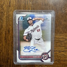 2022 Bowman Chrome Evan Lee 1st Prospect Auto #CPA-EL Washington Nationals