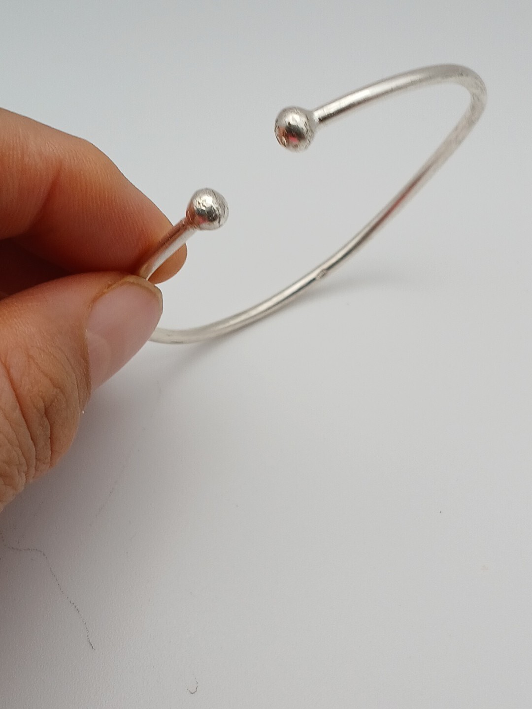 Sterling Silver Torque Bangle Bracelet Unisex - image 5