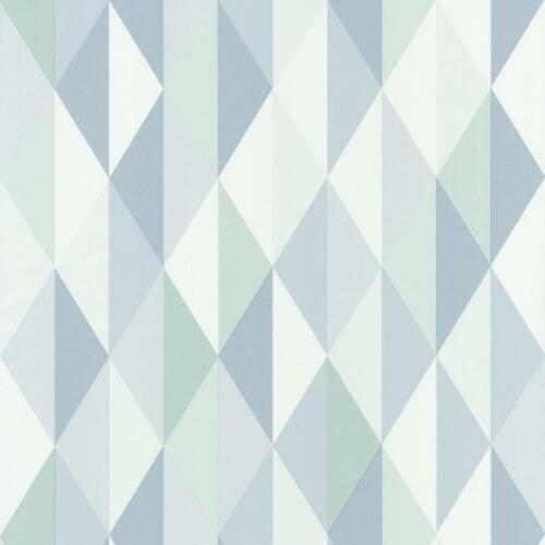100087020 - Spaces Geometric Diamonds Green Casadeco Wallpaper