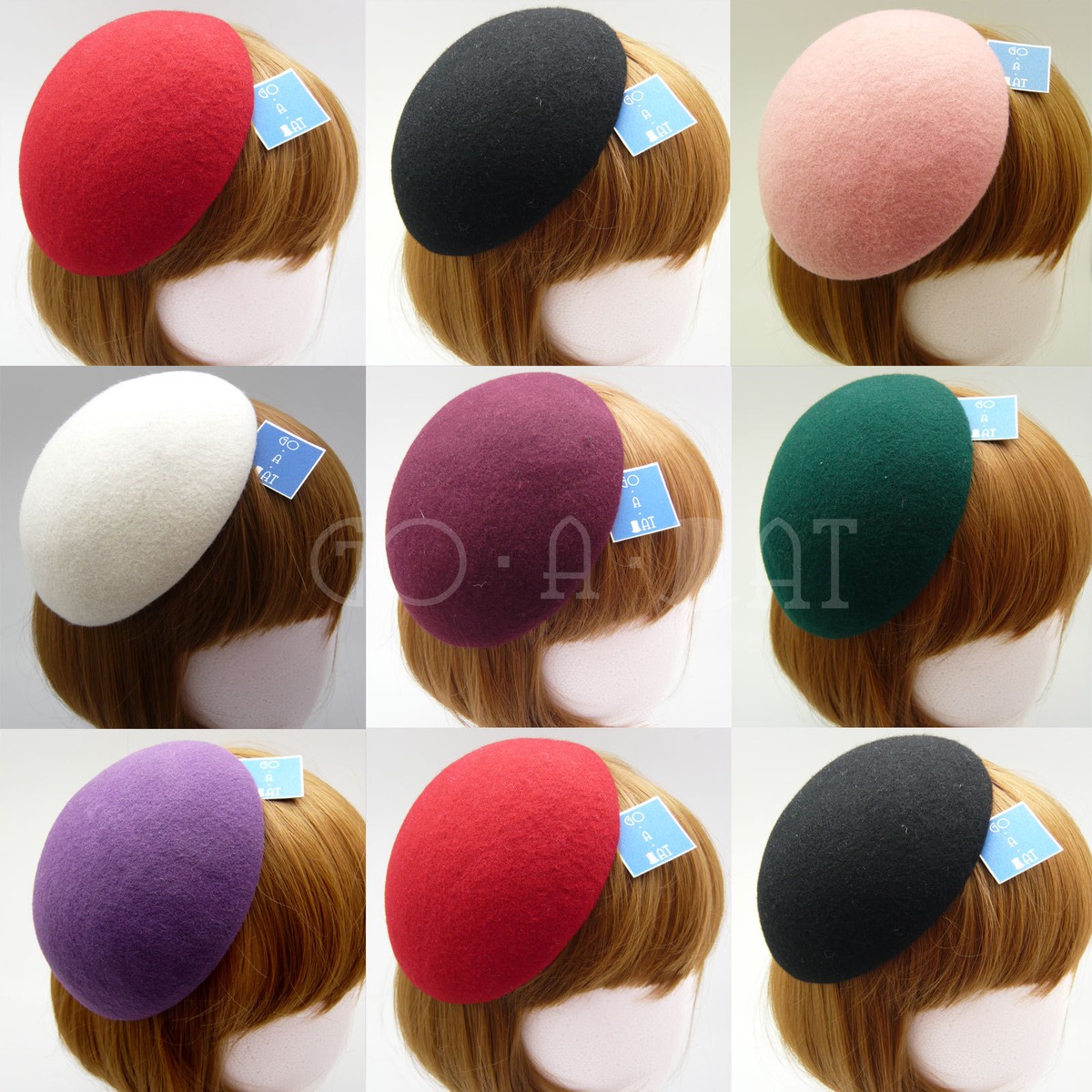 Blue Wool Mini Beret Fascinator Teal Merino Wool Felt Mini Beret Fascinator, Cocktail Hat - Etsy main image 2