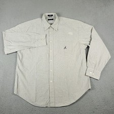 Nautica Shirt Mens Size XL Blue Check Casual Button Up Long Sleeve