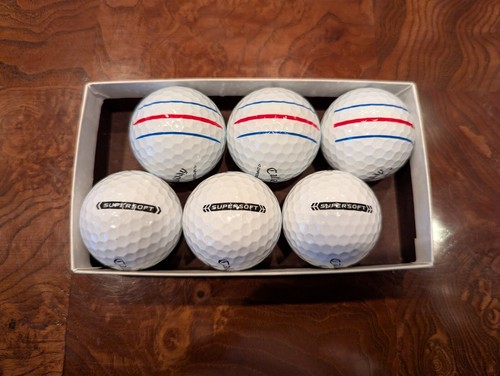 6 New Callaway AAAAA 3 Premium Chrome Tours & 3 Super Soft All White Golf Balls - Picture 3 of 6