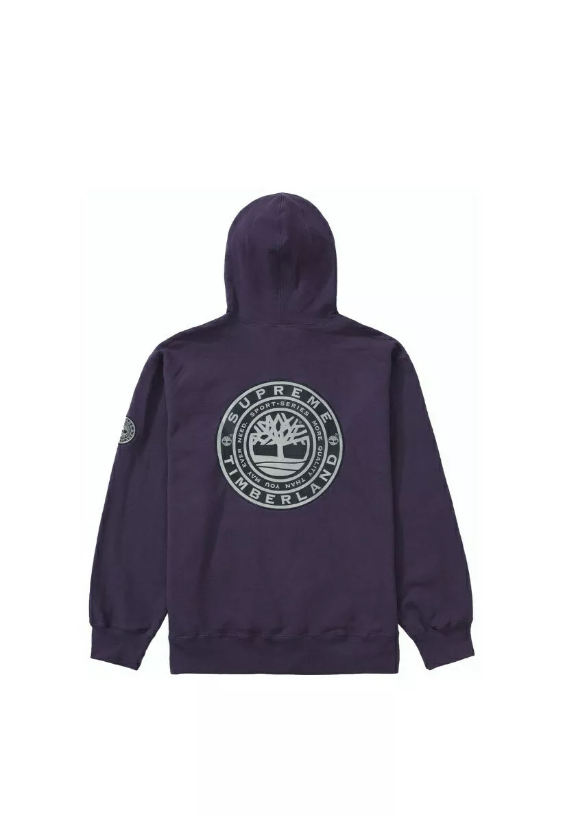 Supreme/Timberland Hooded Sweatshirt Dusty Purple Size S IN HAND