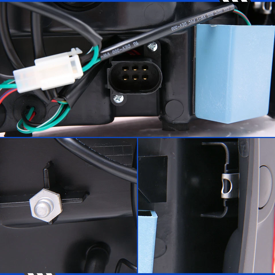 2003-2006 Porsche Cayenne SUV Red Clear LED Brake Tail Lights Pair - Image 4 of 4