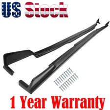 Fit For 14-23 Infiniti Q50 Side Skirts Lip Rocker Panel Sedan ABS Black 2PCS