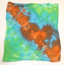 Tie Dye Bandana 21" x 21" Orange Nebula Burst 100 cotton