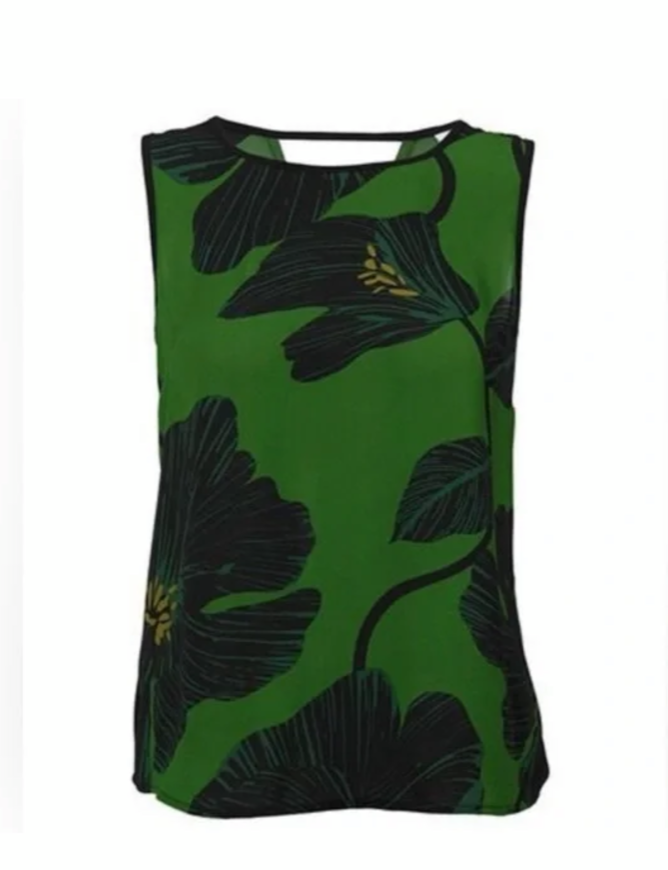 Cabi New NWT Tahiti Top #4550 Green Black Size XS - XL Was