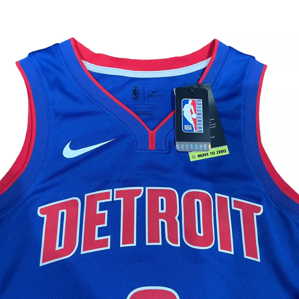 耐克 Cade Cunningham 底特律活塞队篮球 Swingman 球衣,尺寸 S,全新带标签 — 第 2/3 张图片
