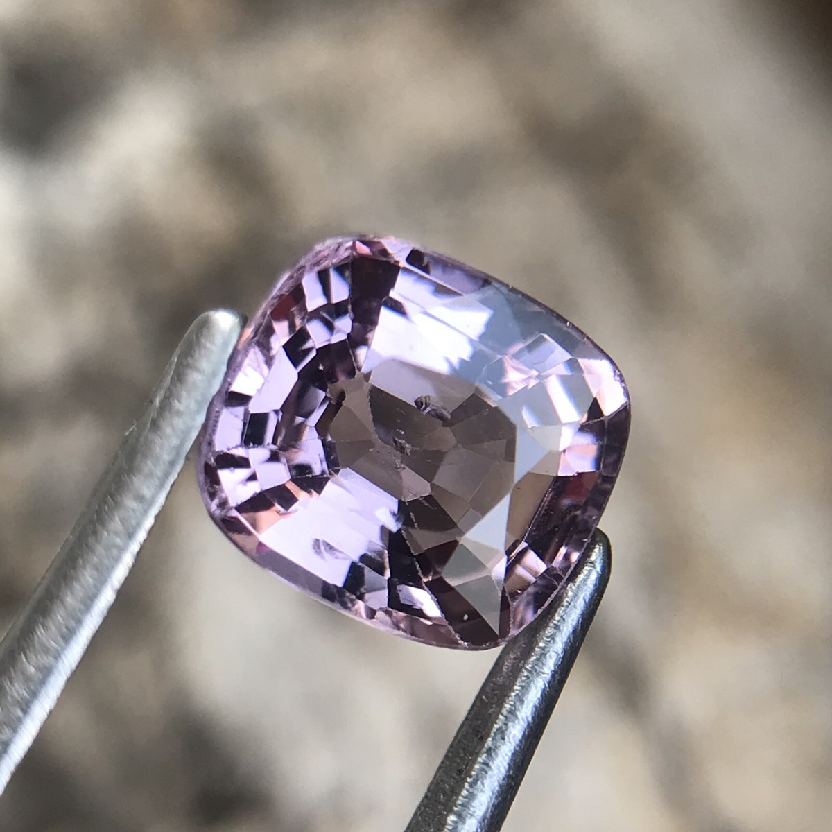 Natural Lavender Spinel Cushion, August Birthstone, Spinel For