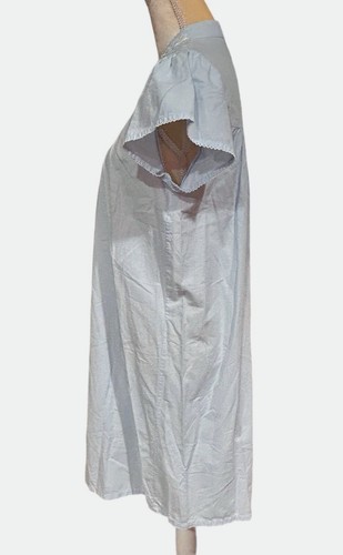Vintage Barbizon Pintuck Gown Pleated Lace Flowers Praire Blue Women’s Size M - Picture 3 of 7