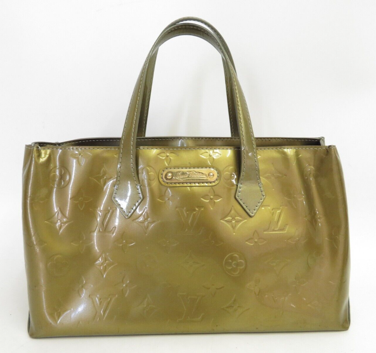 Authentic Louis Vuitton Wilshire PM Monogram Vernis Tote Hand Bag
