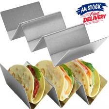3 Slots Holds Kitchen Taco Shell Holder Stainless Steel Tray Rack Tortilla Stand