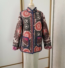 Reversible jacket suzani embroidered,ethnic chapan coat,designer boho kaftan