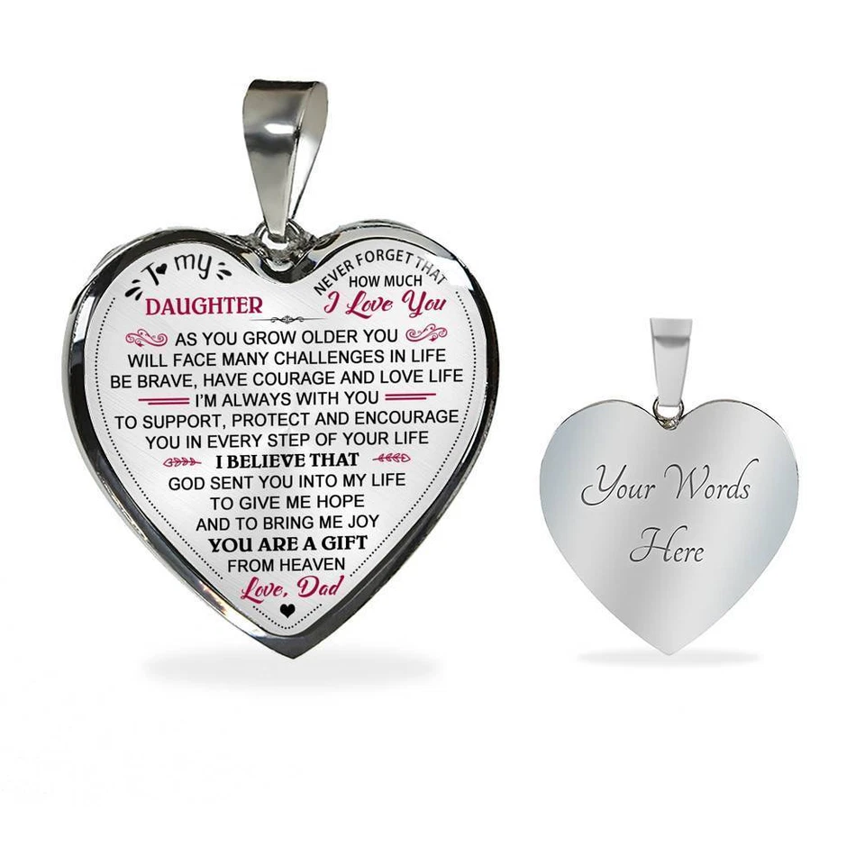 Regalo padre e hija - Collar de lujo novedad a mi hija de papá papá Foto 2 de 2