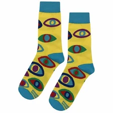 NWT Colorful Eye Dress Socks Novelty Men 8-12 Multicolor Crazy Fun Sockfly