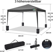 10x10' Commercial Pop UP Canopy Party Tent Folding Waterproof Gazebo Heavy Duty#