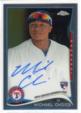 2014 Topps Chrome Baseball #88 Michael Choice Rookie RC Autograph NM-MT Rangers