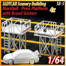 Slotcar Scenery Building 4X Marshall & Press Platform X4 1:64 Scale Afx, Tyco