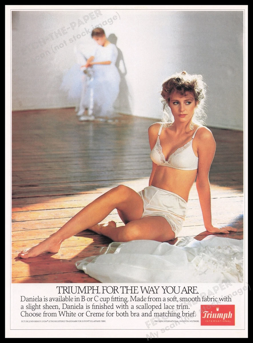 Triumph Lingerie Daniela 1980s Print Advertisement Ad 1982 Legs