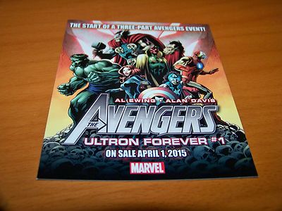 MARVEL COMICS AVENGERS 2015 MARVEL ULTRON FOREVER 4.5'' X 5.5'' PROMO CARD