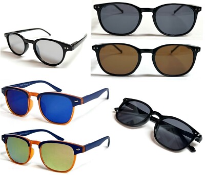 UV400 Sonnenbrille schlichtes einfaches Gestell klassisches Design Herren Damen grau braune Gläser