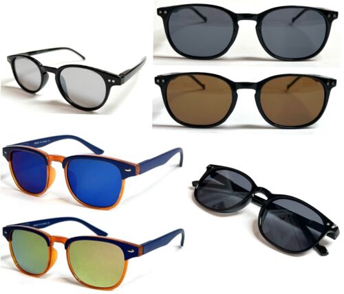 UV400 Unisex Geek Simple Sunglasses Plain Frame Spring Hinge Arms Classic Design - Afbeelding 1 van 42
