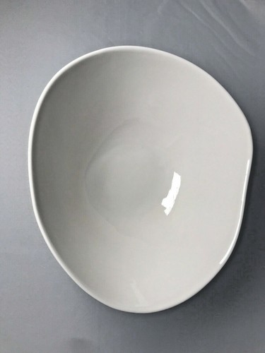 Moderne Obstschale Keramik Schale Tischdeko Servierschale Salatschale weiß Ø26cm - Bild 2 von 5