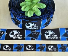 7/8, 1.5  3" 1YD Carolina Panthers Grosgrain Ribbon Football Cheer Bow Ribbon