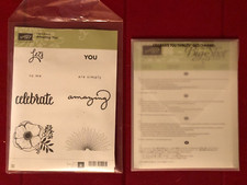 Stampin Up Stamp Set AMAZING YOU and CELEBRATE YOU Thinlits Dies LOT