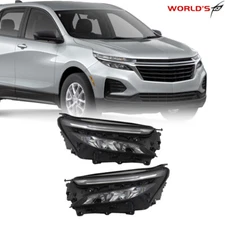 For Chevy Equinox LT/RS 2022-2023 Left+Right Headlight Full LED Chrome Assembly