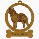 Norwegian Elkhound Ornament 083611 Personalized With Your Dogs Name