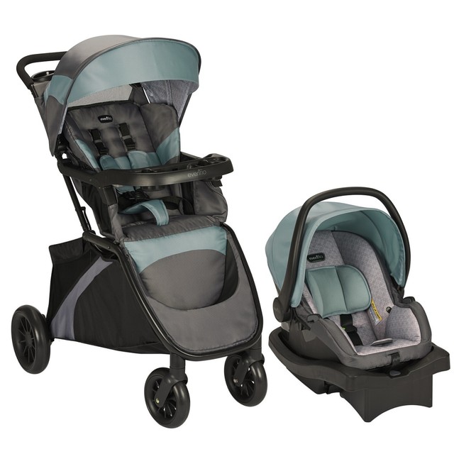 Evenflo Travel System Combo Set Stroller Car Seat Playard Duet Rocker
