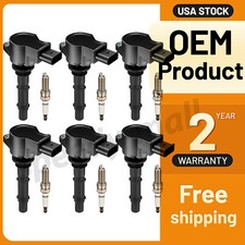 6 Ignition Coils & Spark Plugs UF535 for Mercedes C Class 2006-2012 Models