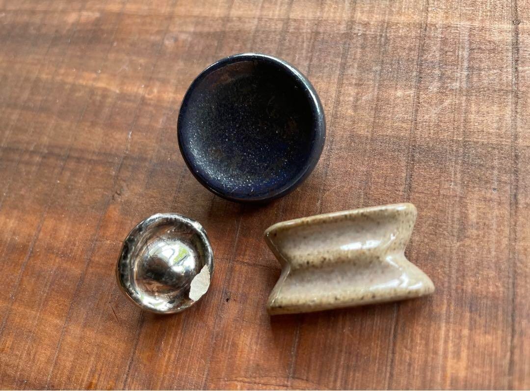 ルーシーリー Lucie Rieビミニボタン 英国ヴィンテージ BIMINI社 BIMINI Lucie Rie Ceramic Button Set of 3 1945-47 Made in