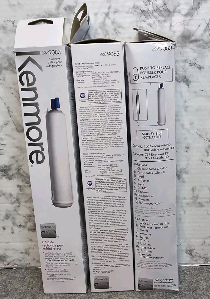 3 Pack Kenmore 46-9083 Replacement Refrigerator Water Filter New - Image 3 of 3