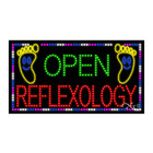 New “Open Reflexology" Logo 37x20 Solid/Animated Led Sign w/Custom Options 21290