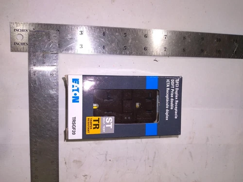 EATON GFCI DUPLEX RECEPTACLE TRSFG20B-BX-LW '10 IN BOX' BROWN