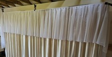 White Voile Fabric Skirting For Tables & Stages, 5m x 0.75m, Table Skirting 