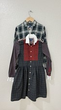 Polo Ralph Lauren Girls Plaid Shirt Dress Lot 2 Holiday Tartan Size 8