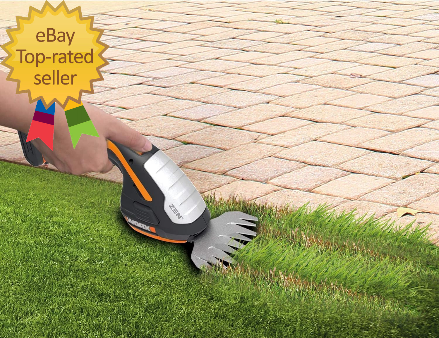 WG801 20V 2 in 1 Cordless Hedge Trimmer 4" Grass Shear & 8" Shrub Trimmer