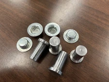 60s Bucket Seat Back Pivot Bolts W/lock Caps Fits Mopar Dodge Plymouth Chrysler